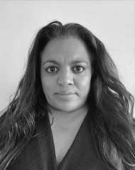 Portrait photograph of Rina Fatania